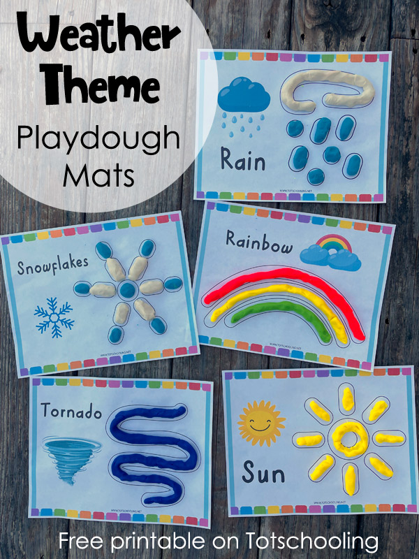 Weather Playdough Mats  Totschooling - Toddler, Preschool, Kindergarten  Educational Printables