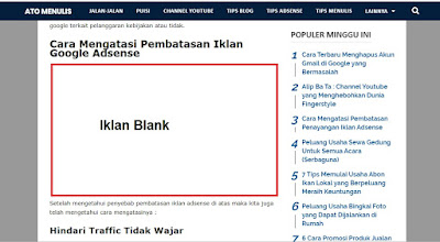 Dampak Pembatasan Penayangan Iklan Google Adsense di Blog