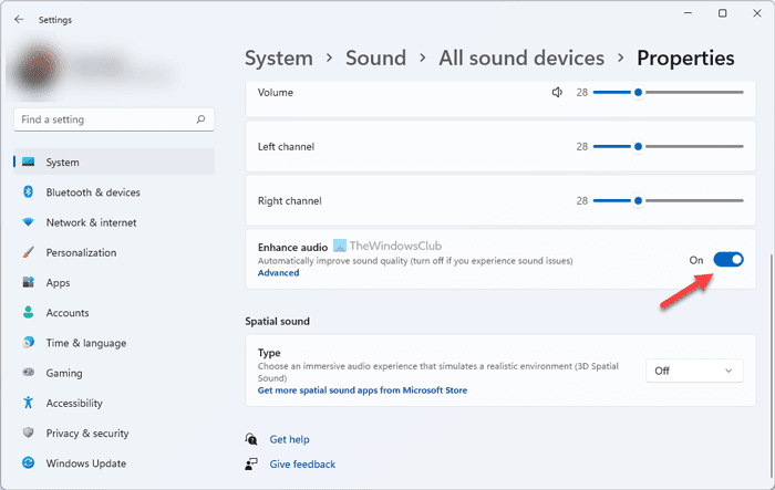 Windows 11에서 오디오 향상 기능을 사용하는 방법