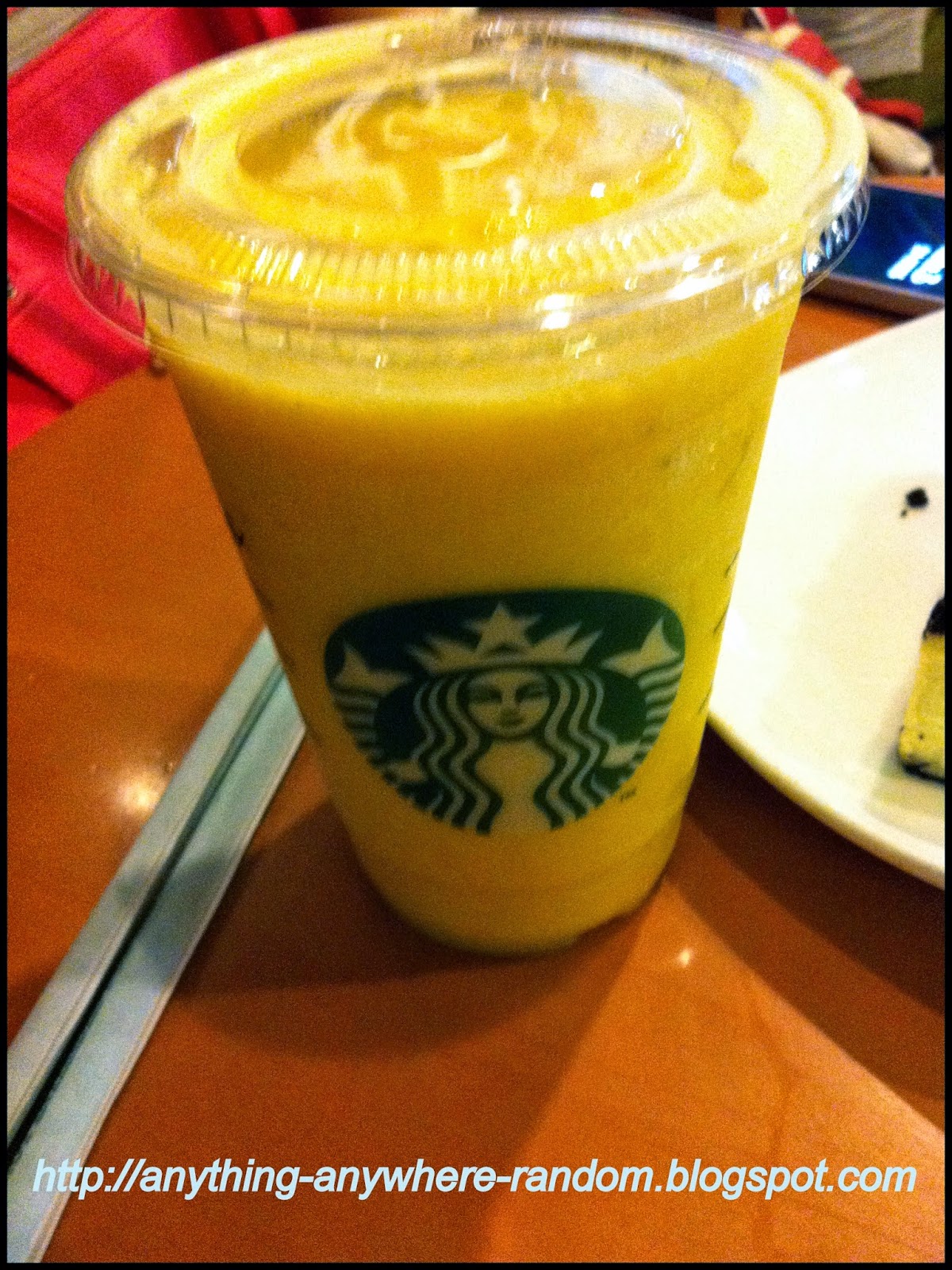 Anything Starbucks Banana Mango Frappuccino!