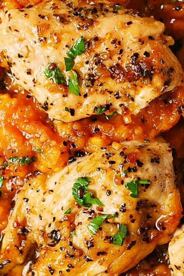 MapleGlazed Chicken with Sweet Potatoes Food Recipes