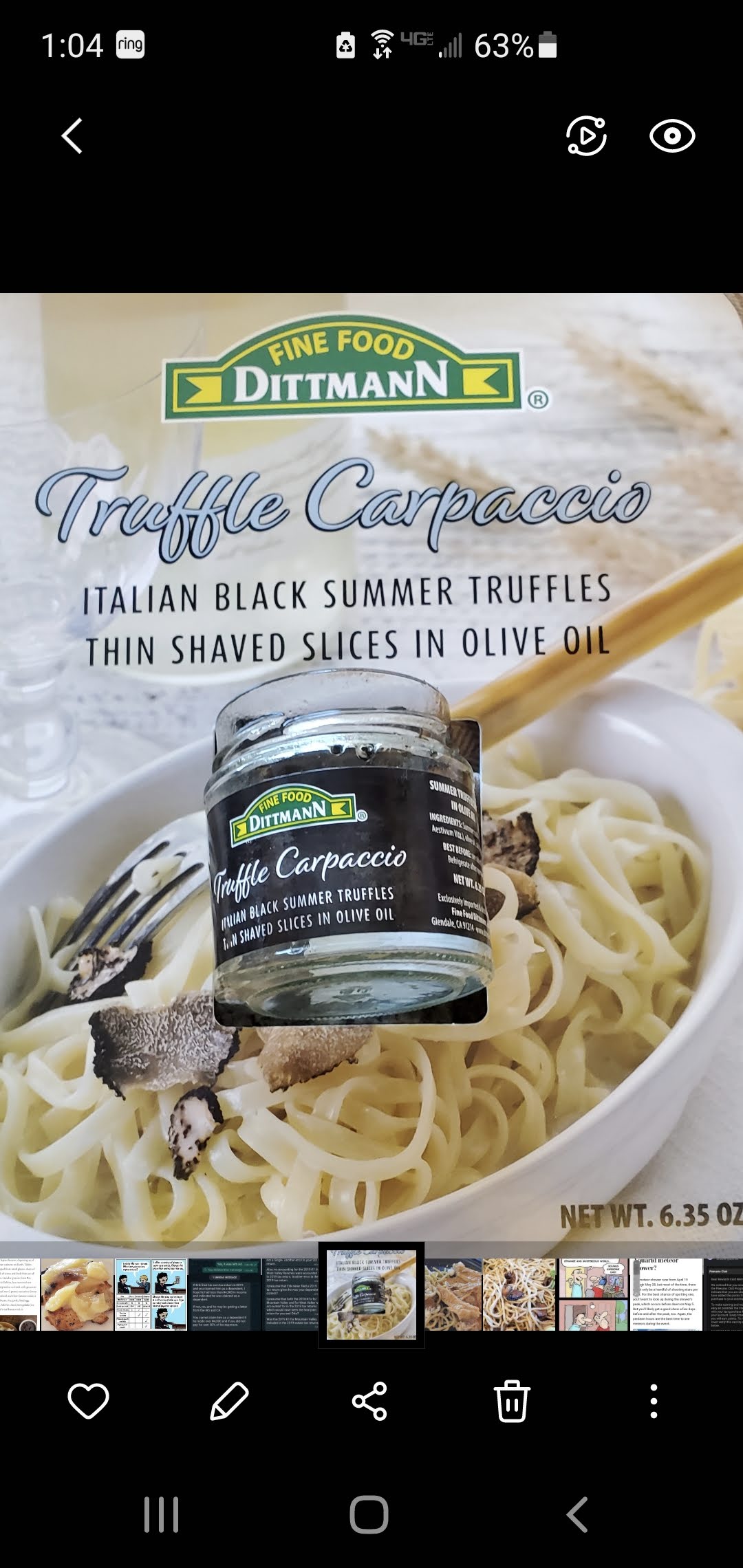 so little thyme. Dittman Truffle Carpaccio