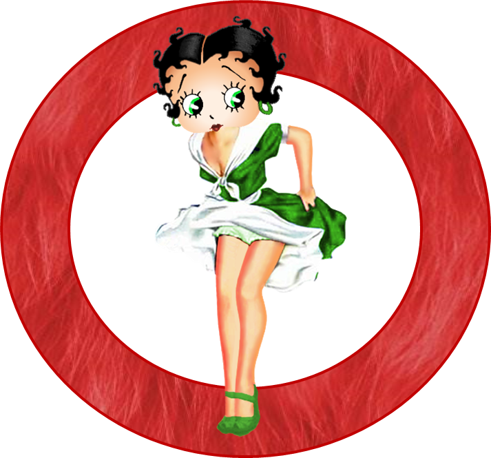 Betty Boop: Free Printable Mini Kit in Red. Betty Boop, Toppers or Free Printable Candy Bar Labels.