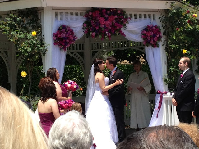 Disneyland Wedding - The kiss!