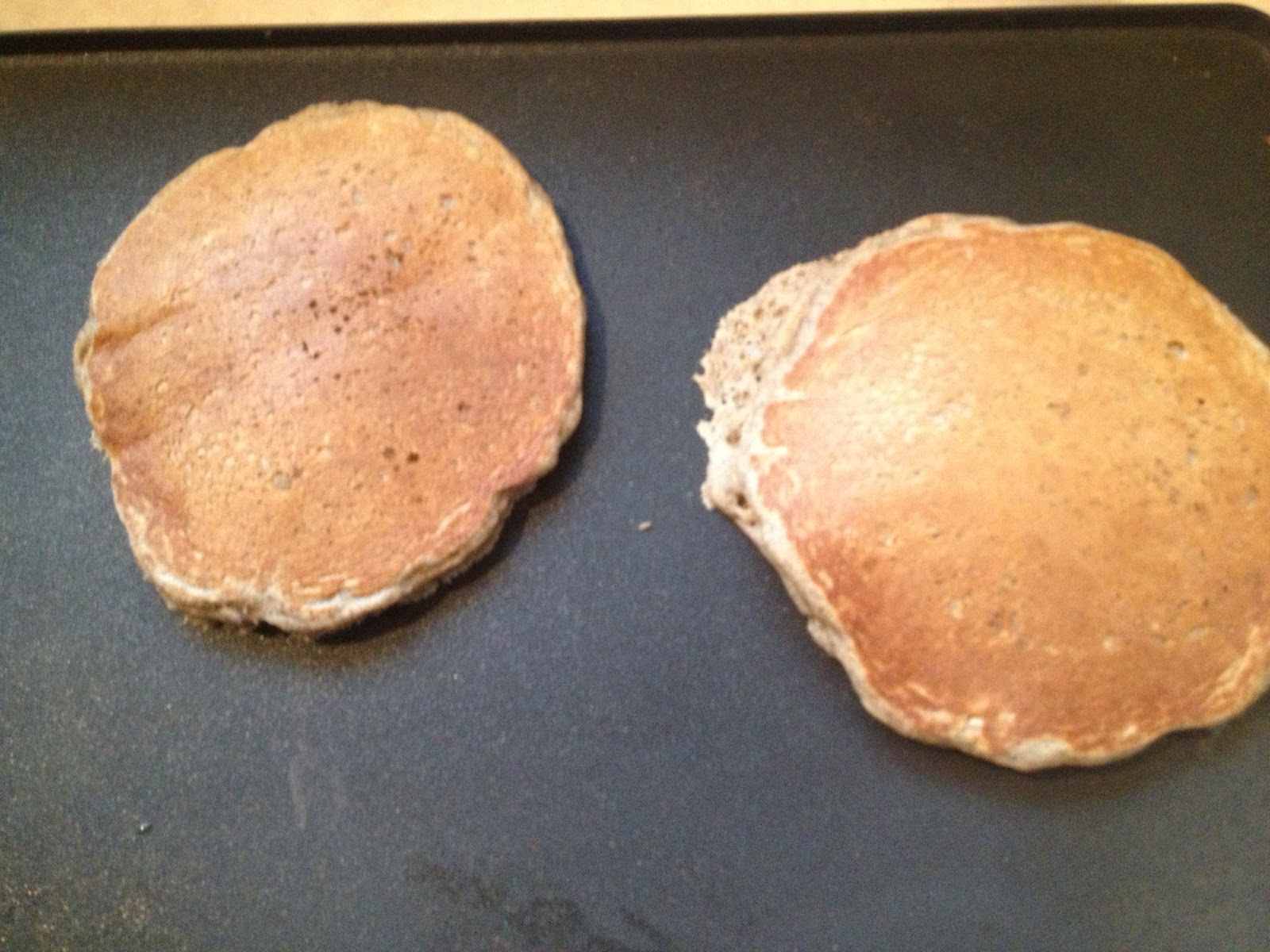 Cherry Lane Cooks Buckwheat Pancakes Topped With Applesauce. Mmmm Mmmm