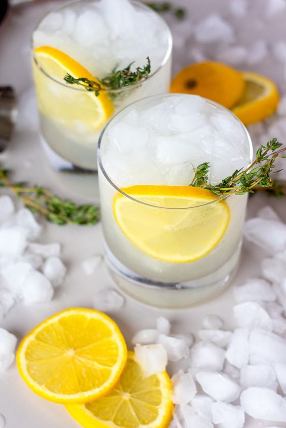 Limoncello and Thyme Gin Cocktail Recipes For Food