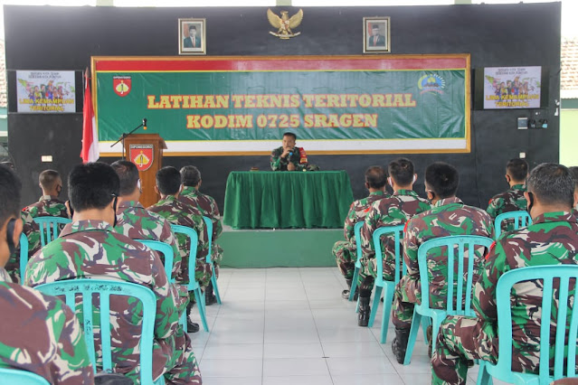 Mantapkan Tugas Komando Kewilayahan Kodim 0725 Sragen Gelar Latnister 2021