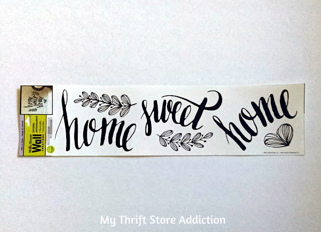 Dollar store decal thrifty sign upcycle 