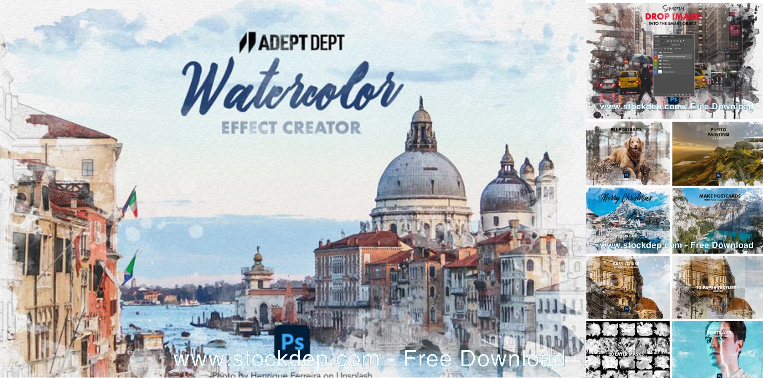 CreativeMarket Watercolor Effect Creator