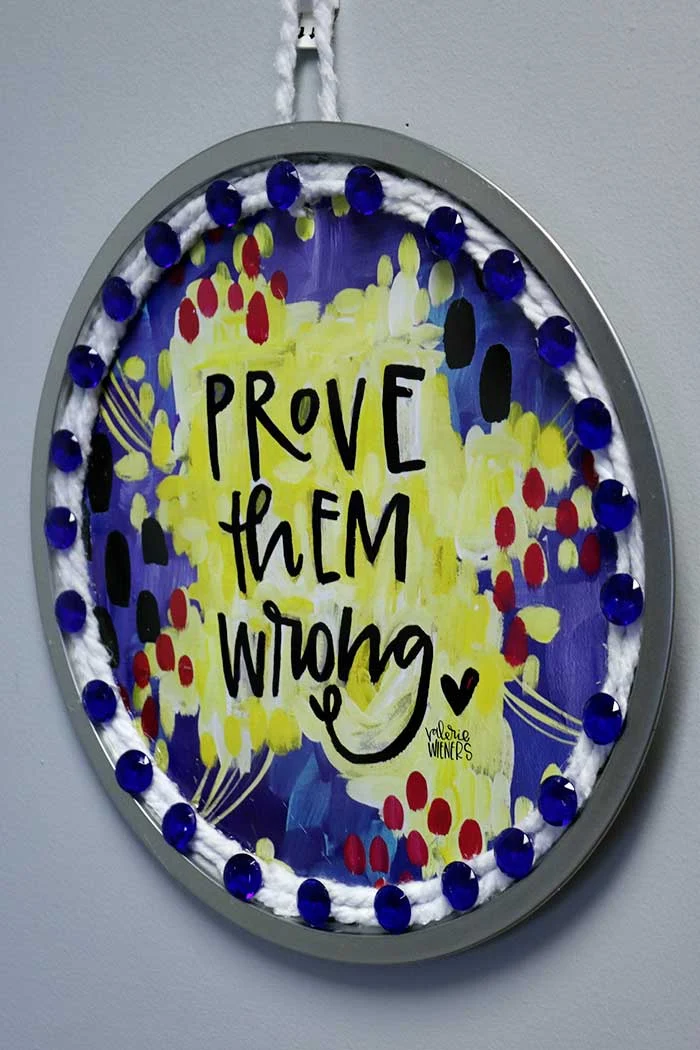 Dollar Tree Pizza Pan Motivational Sign DIY Koti Beth