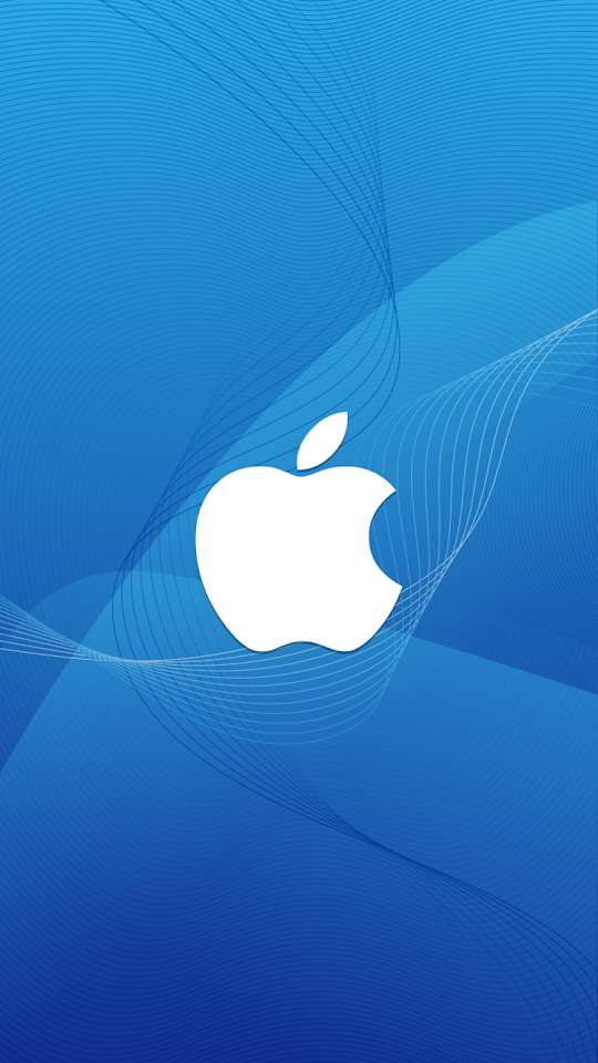 Apple Logo Wireframe Waves  Android Best Wallpaper