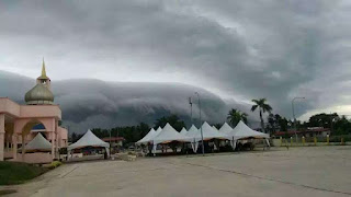 Fenomena Shelf Cloud - Awan ombak besar melanda Sabah Fenomena Shelf Cloud - Awan ombak besar melanda Sabah