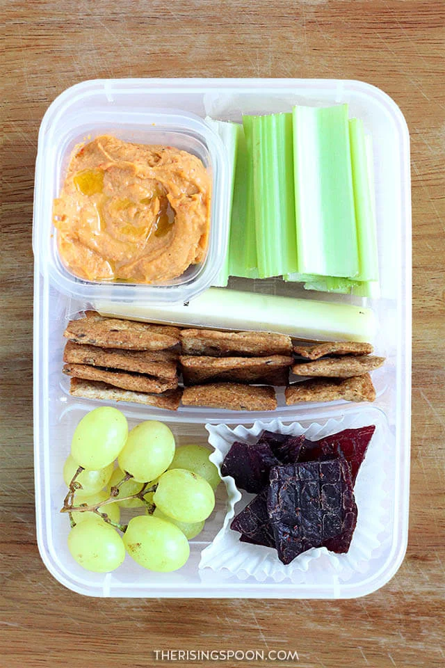 Healthy Make-Ahead Cold Lunch Idea (For Back to School & Work): Hummus & Jerky