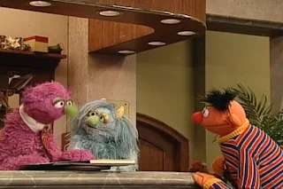 Ernie greets Humphrey and Ingrid. Sesame Street 123 Count with Me