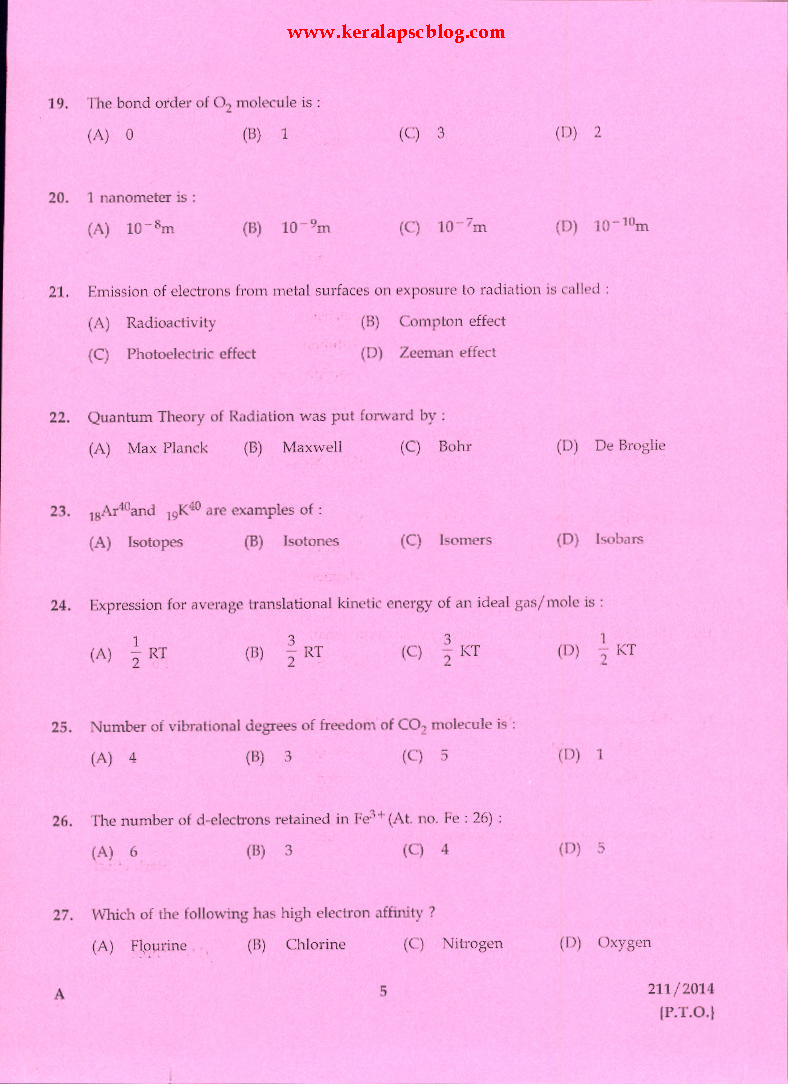 Assistant Chemist Exam Previous Question Assistant Chemist Exam Previous Question