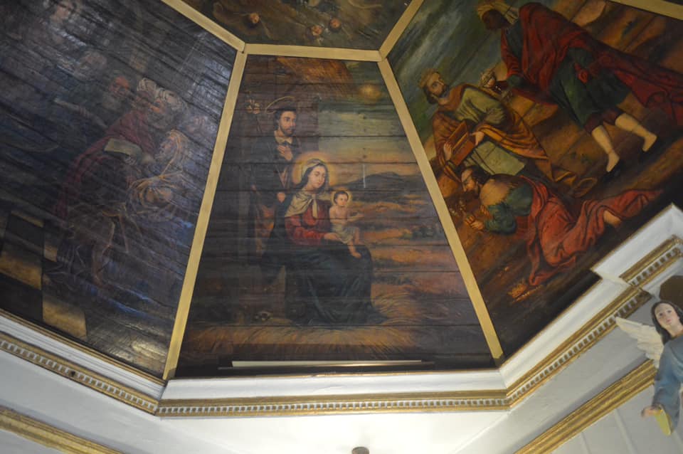 paintings illustrate scenes from the lives of the Blessed Virgin and the young Jesus