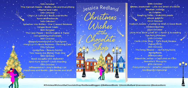 Christmas Wishes at the Chocolate Shop by Jessica Redlandblog tour banner