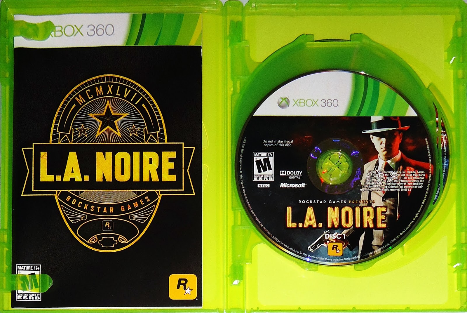 Jeu L.A. Noire Pour Xbox 360 - Version PAL FR, En Très Bon état Avec Boîte Et Notice