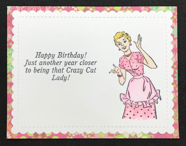 Granny Cats Crafts Crazy Cat Lady Birthday Card