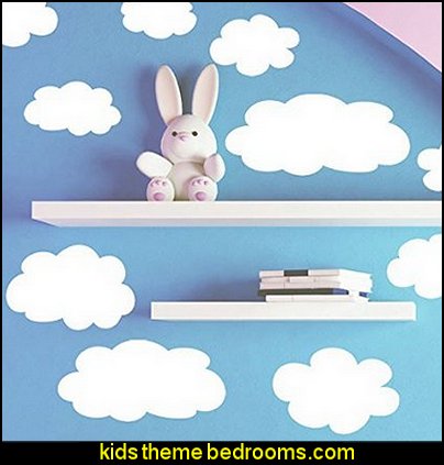 Fluffy Cloud Wall Decals -Baby Nursery Room Wall Decor