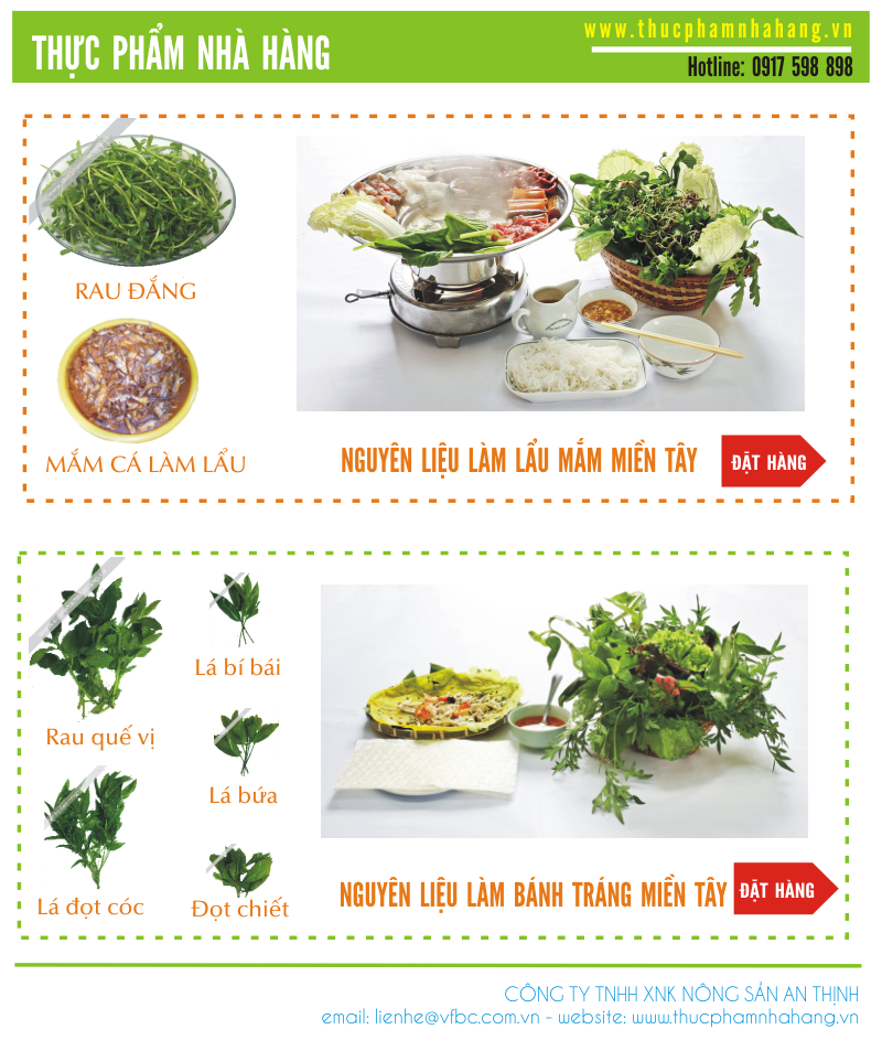 Cung cấp nguyên liệu làm lẩu mắm | Rau rừng miền Tây