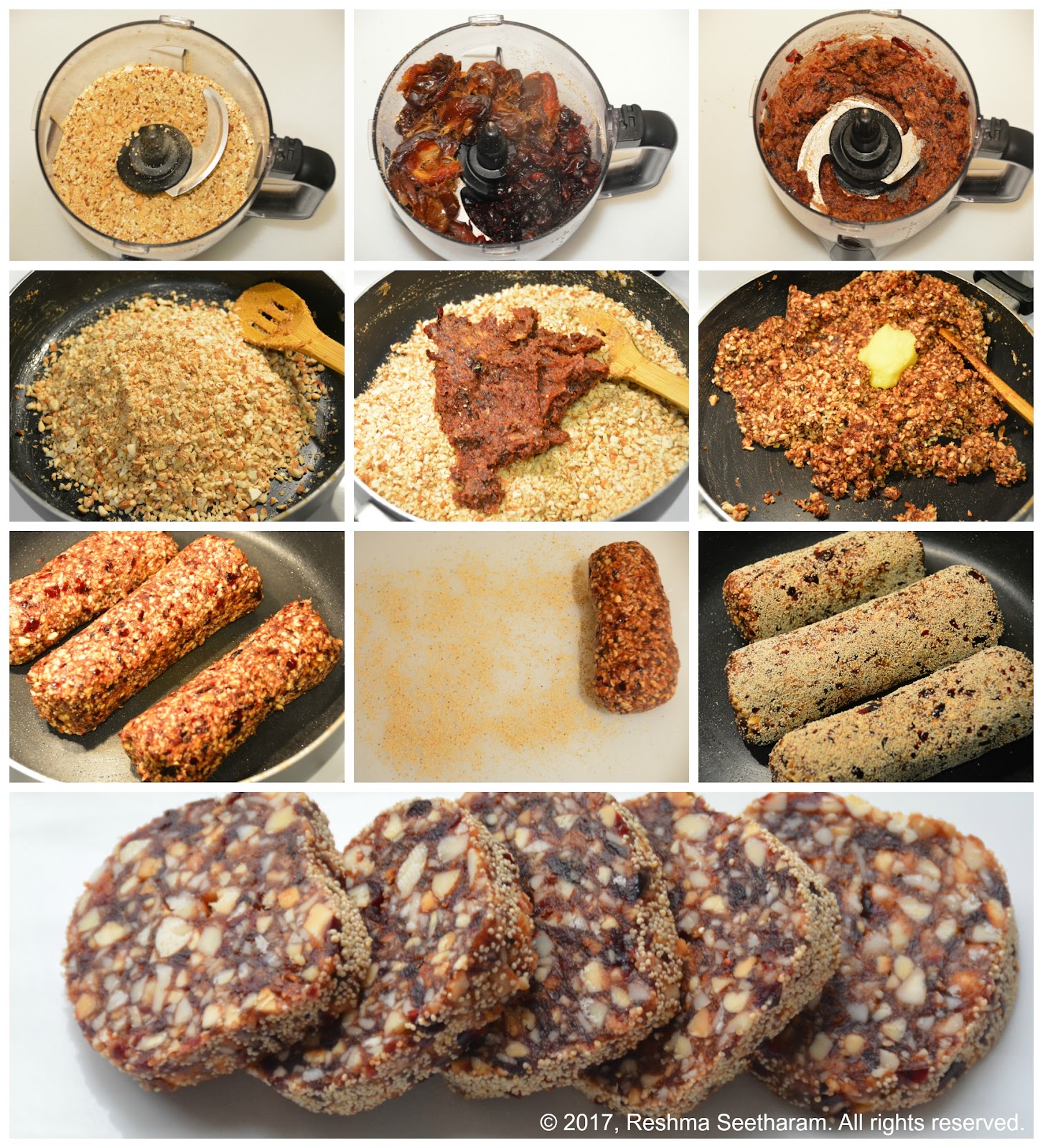 Energy bars Fruit and nut rolls