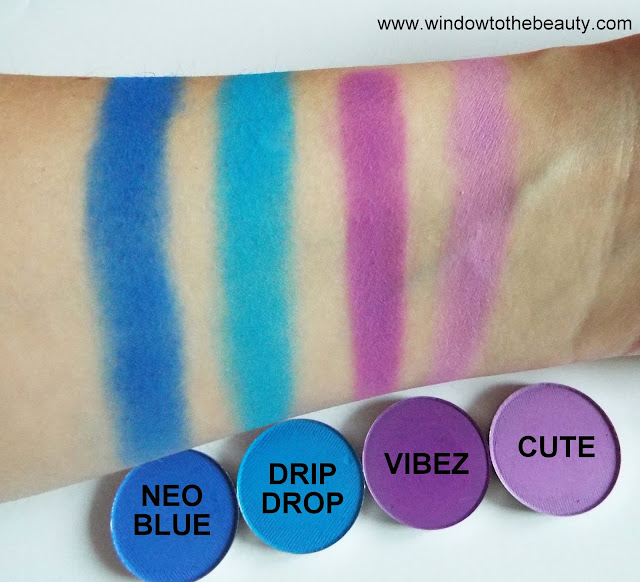 Coloured Raine Vivid Pigments swatches