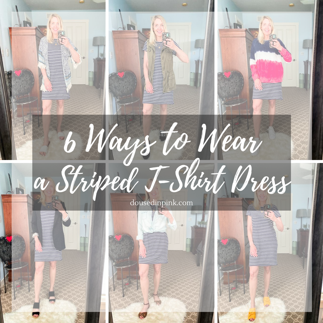 6 ways to style a striped t-shirt dress