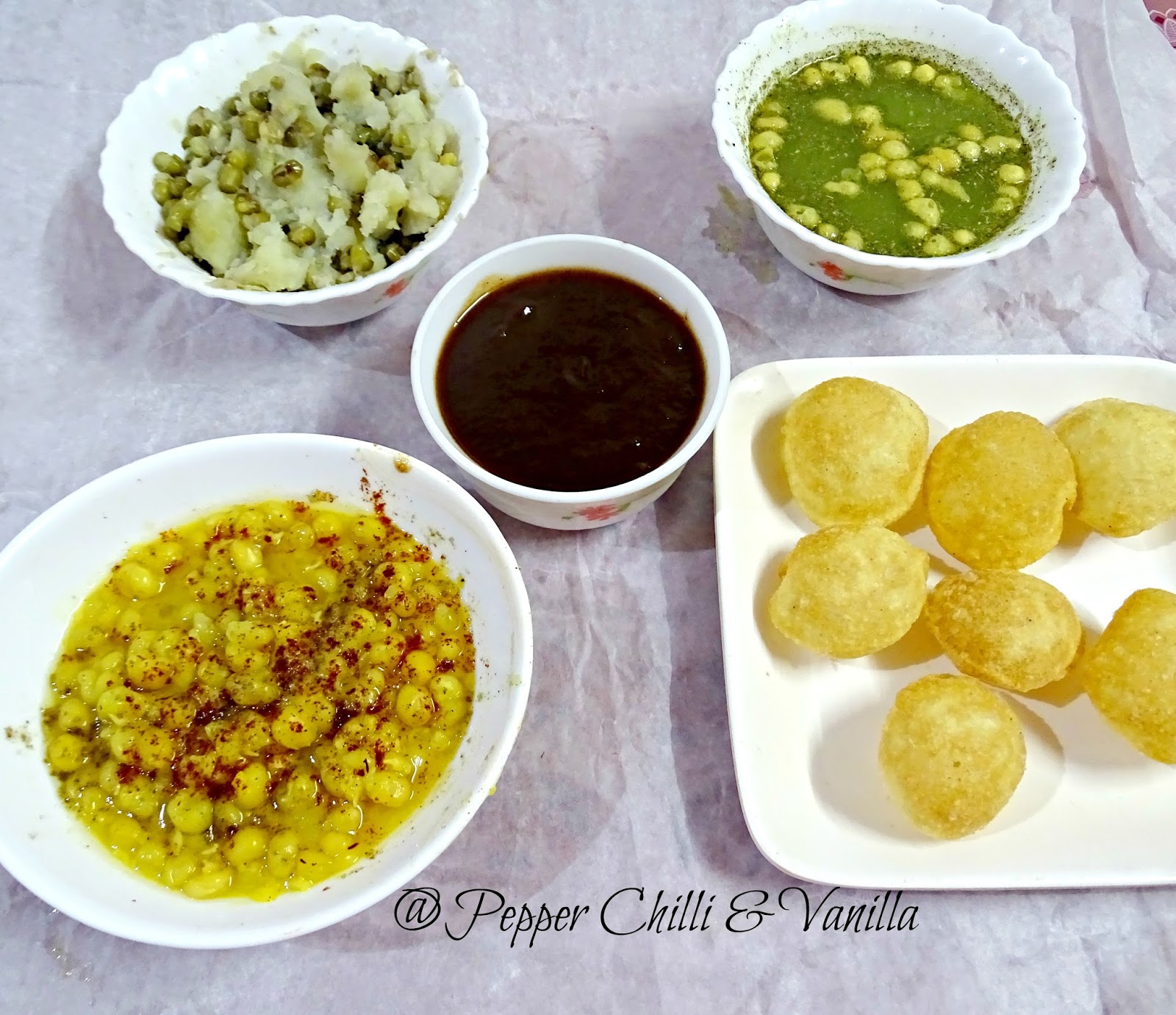 Pani Puri Recipe /Golgappa Recipe Pepper, Chilli and Vanilla