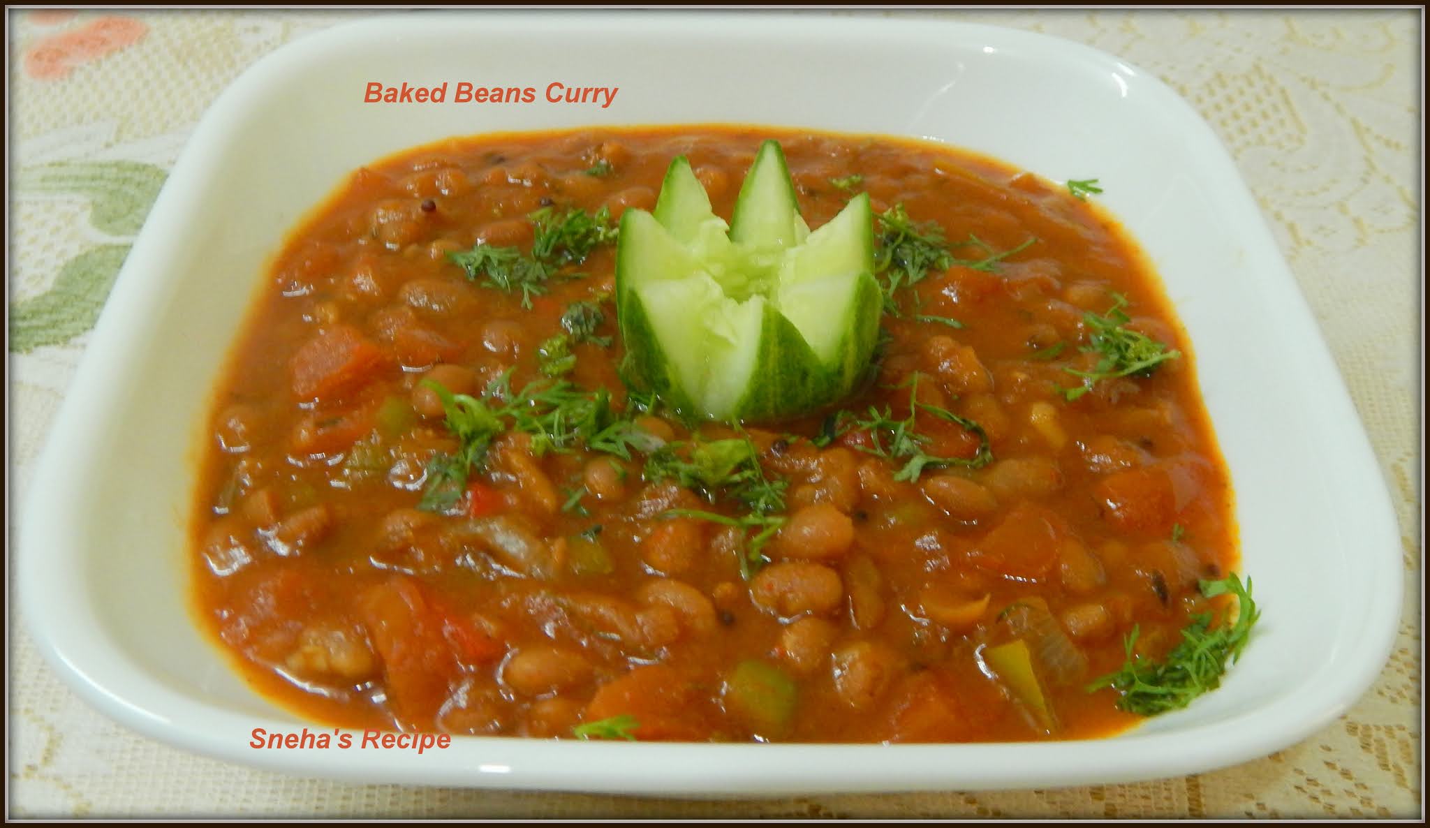 Baked Beans CurryFoodieextravaganza Sneha's Recipe