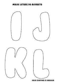 Molde Letras do Alfabeto ( Letra Chiclete)