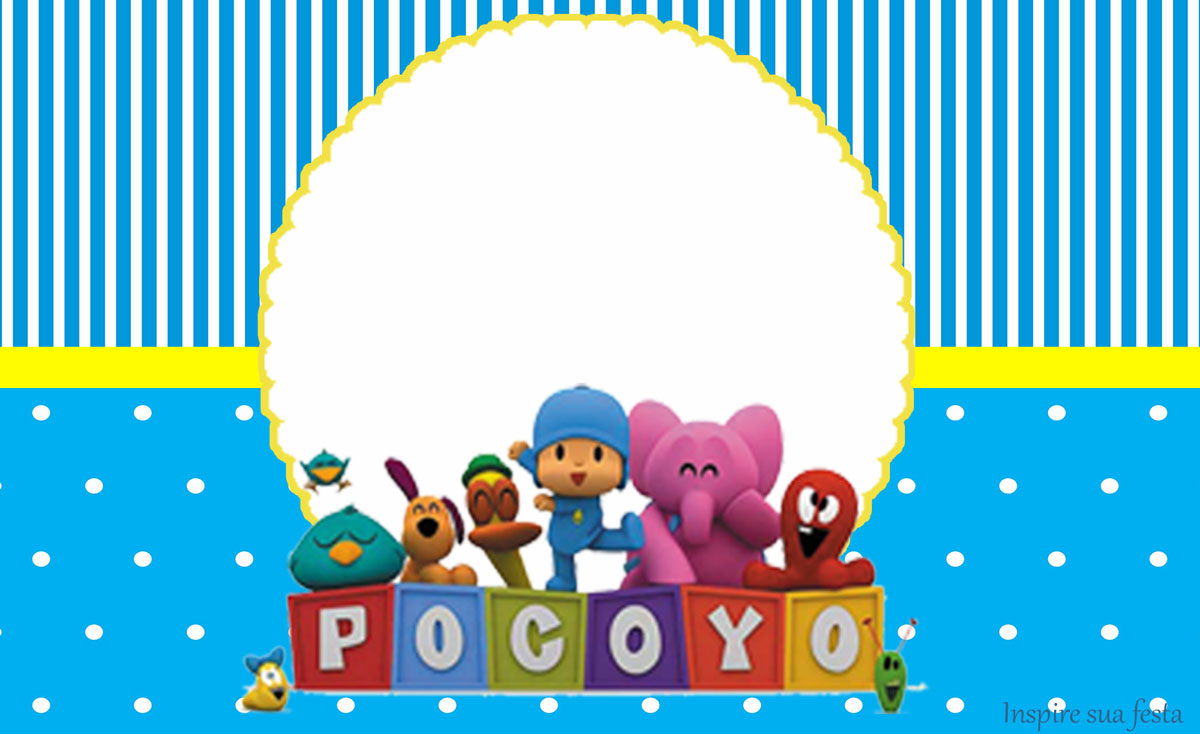 Sweet Pocoyo Free Printable Invitations, Labels or Cards. 