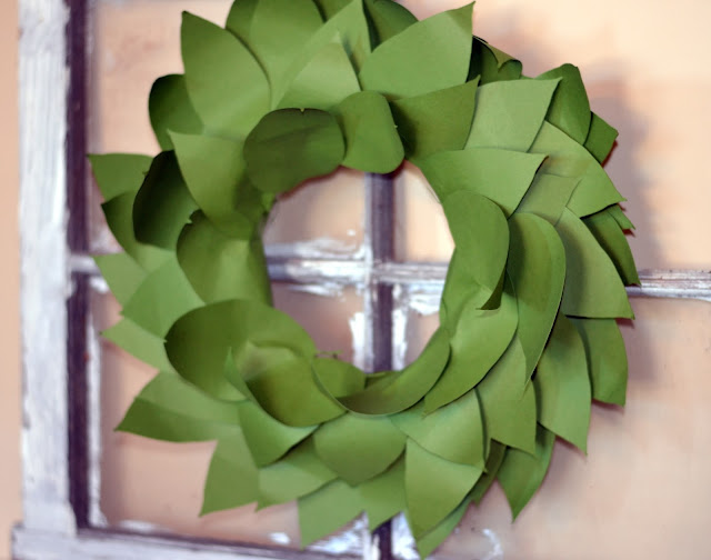 paper magnolia wreath diy