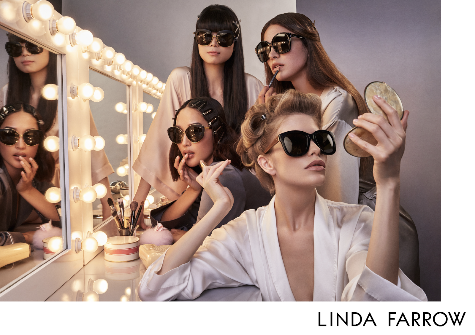 Linda farrow sunglasses gilt Clearance