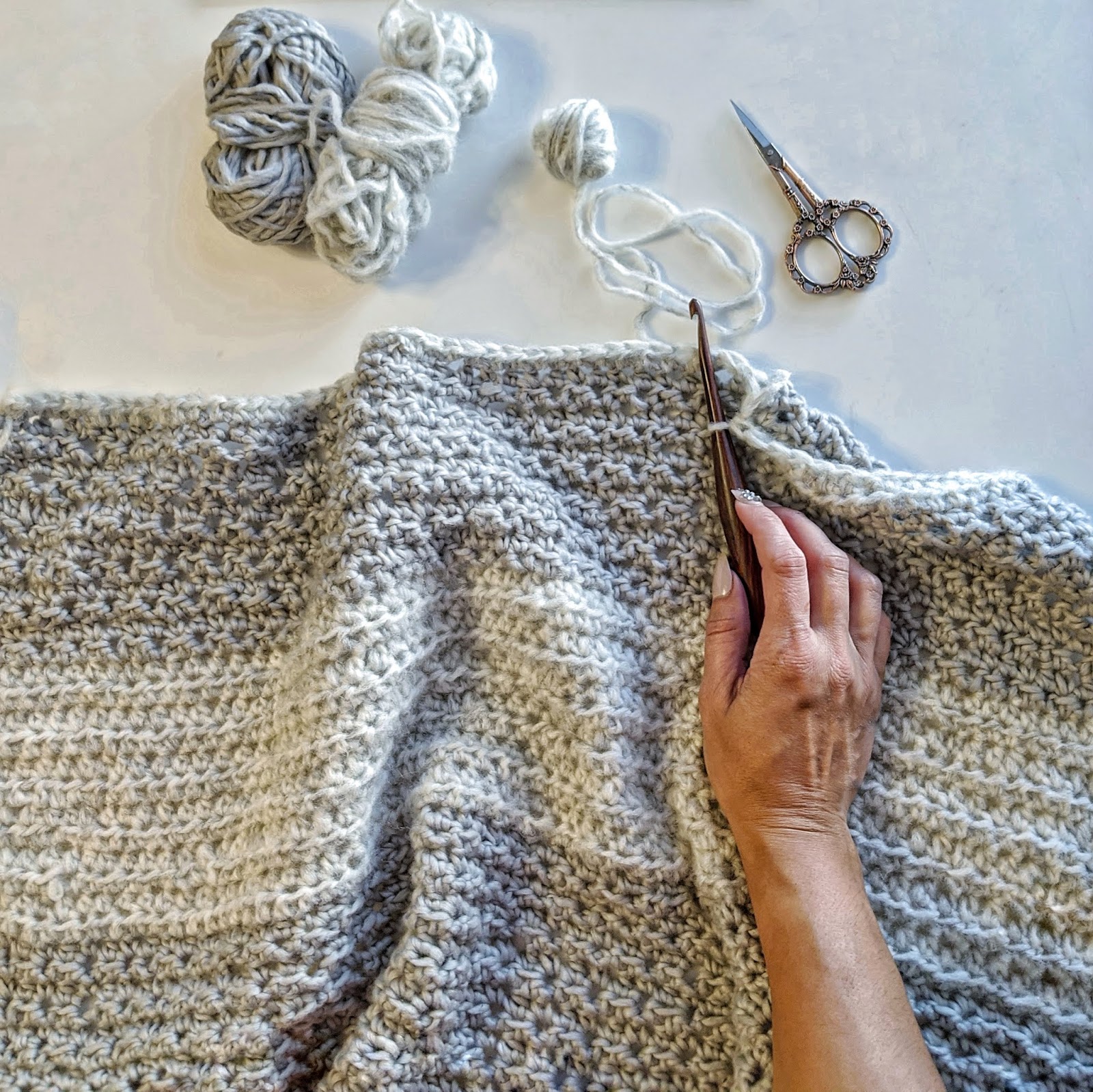 All the Greys Blanket OTH Crochet Nook