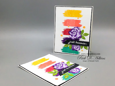 Just Because Card using the Brushed Blooms Bundle from the January-June Mini Catalog.  Click here to learn more and download the free tutorial