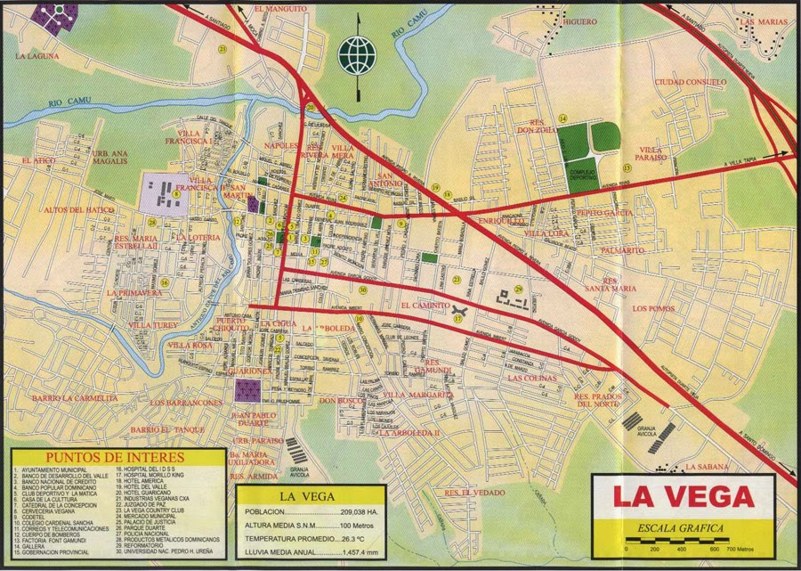 LaVegaRepublicaDominicana Mapa de La Provincia De La Vega