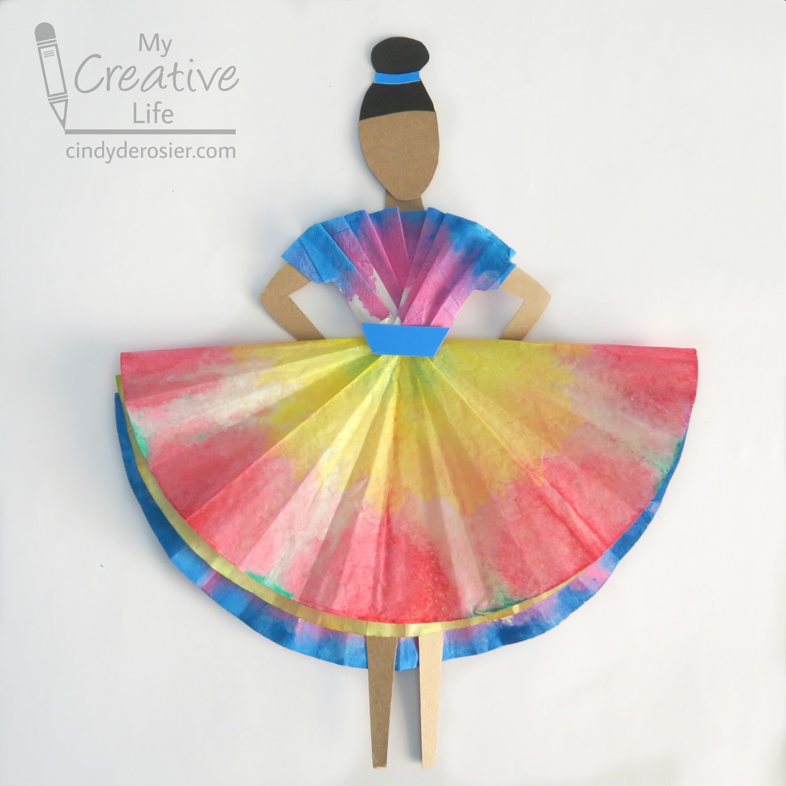 Cindy deRosier My Creative Life Coffee Filter Folklorico Dancer
