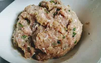 Marinated chicken minced for chicken Gilafi Seekh Kebab recipe