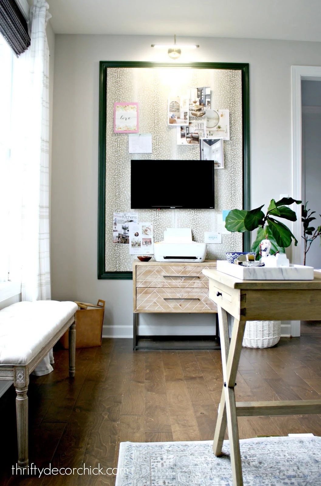 How to DIY a HUGE Upholstered Bulletin Board Thrifty Decor Chick