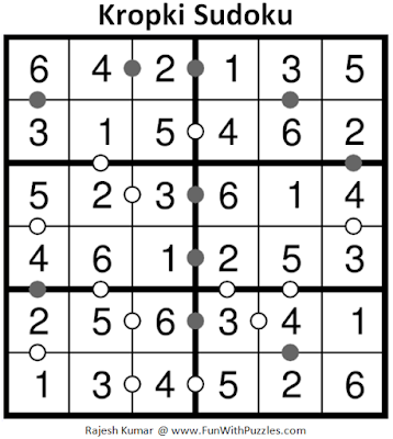 Kropki Sudoku (Mini Sudoku Series #63) Solution