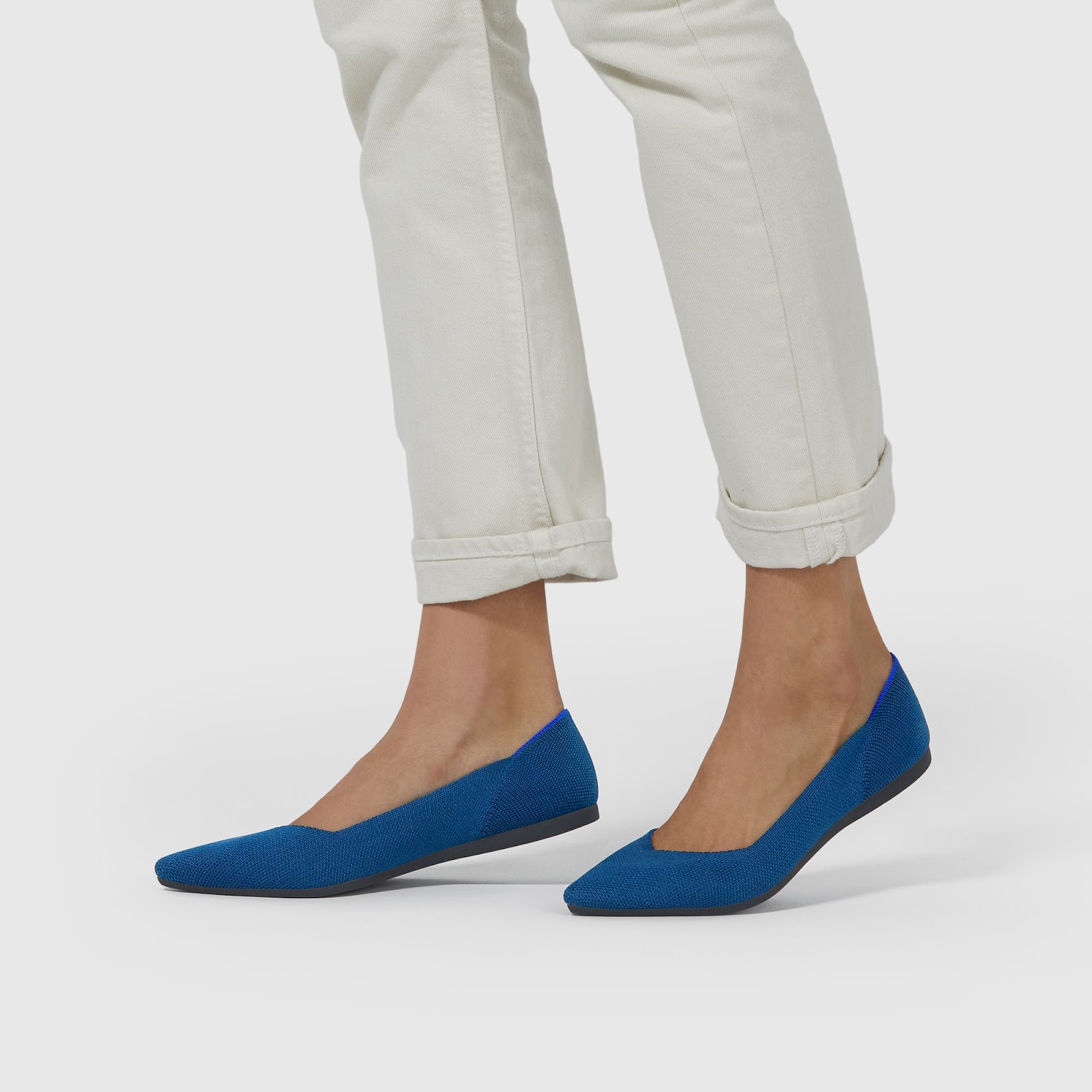 rothys teal neon stripe