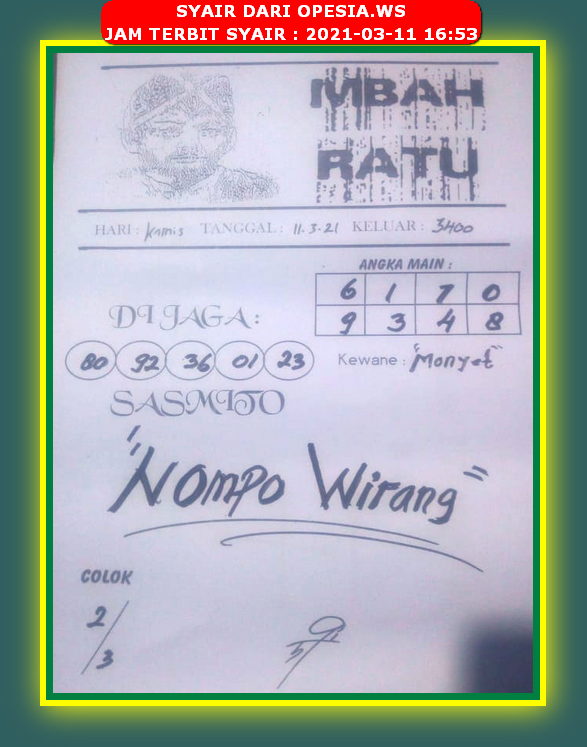 Forum Syair Hongkong 11 Maret 2021 Royal Syair