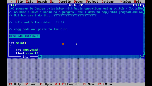 How To Paste External Program, Text In Turbo C++ Compiler - Social Newsia