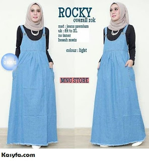 overall jeans hijab
