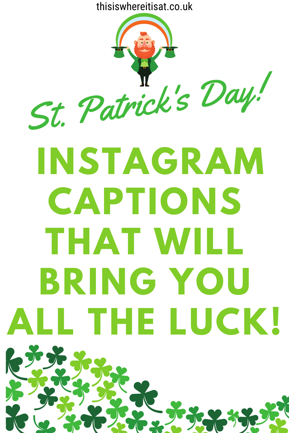 saint patricks day caption