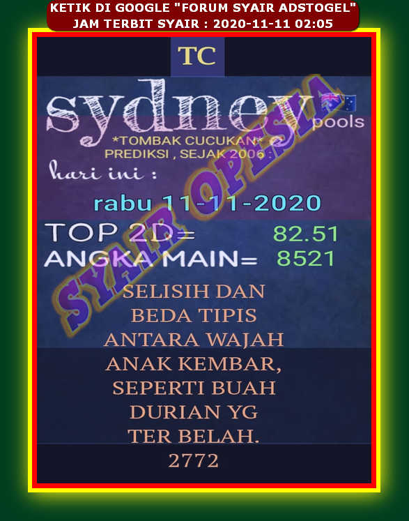 Forum Syair Adstogel Hari Ini