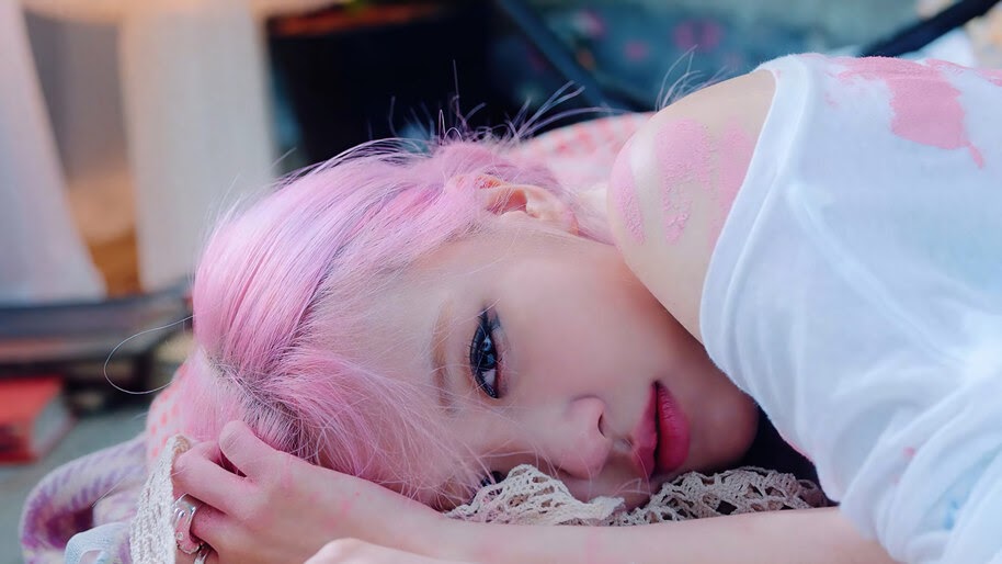blackpink lovesick rose pink 4k hair rosé