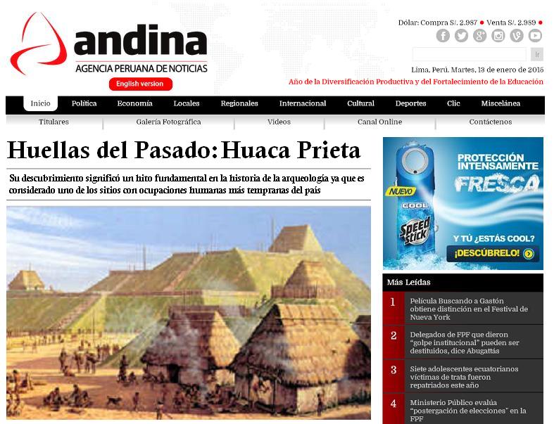 SIN SENTIDO HUELLAS DEL PASADO Huaca Prieta
