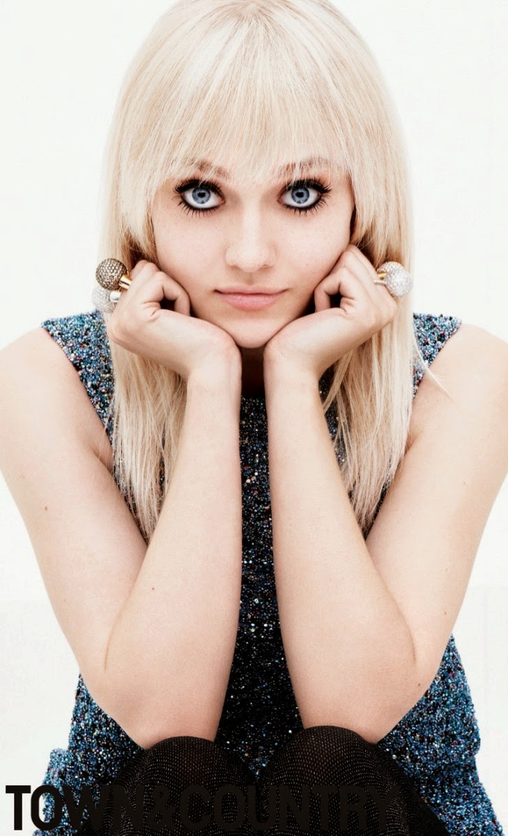 Dakota Fanning poses for Town and Country Magazine August 2014